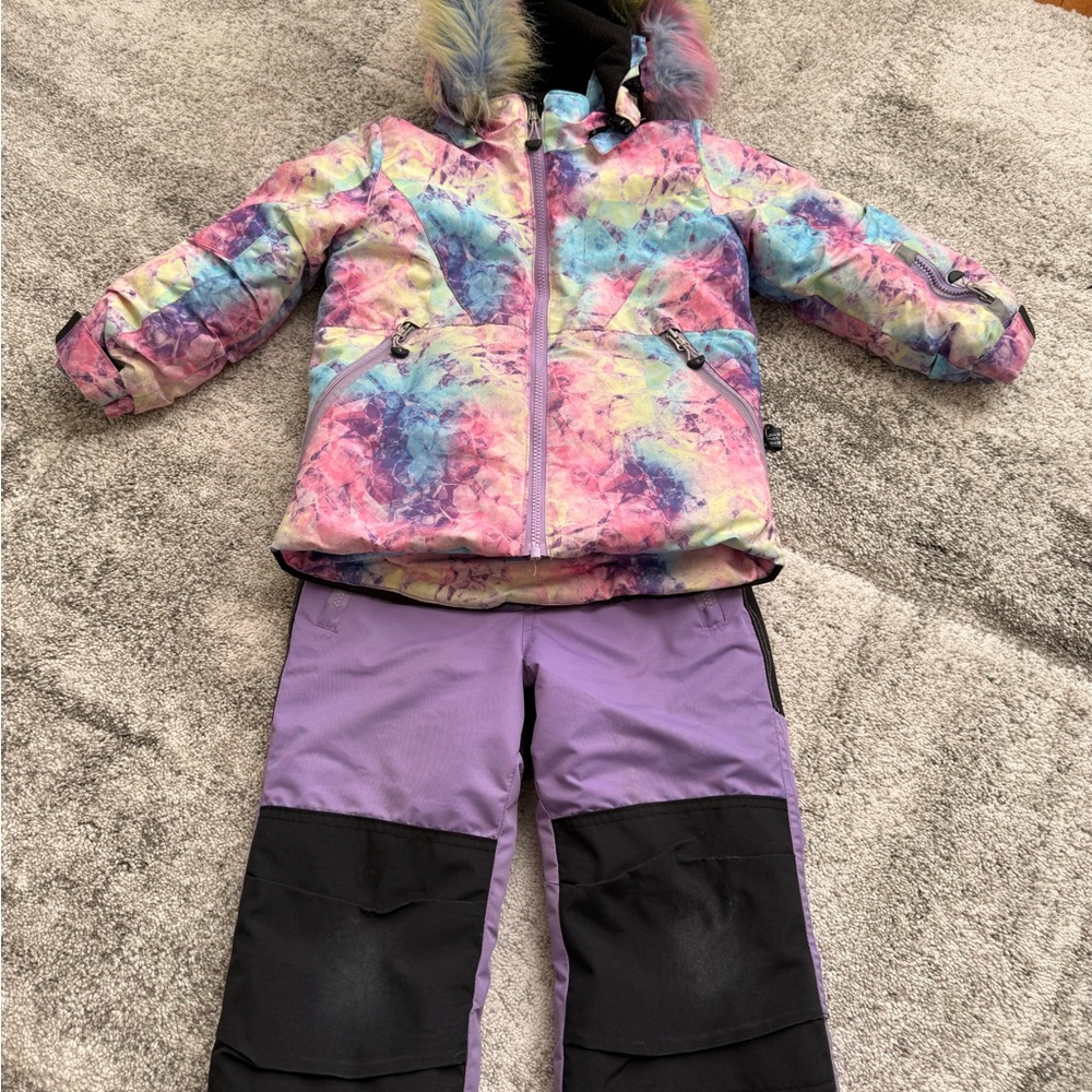 Deux par Deux Black and Multicolor Snowsuit
